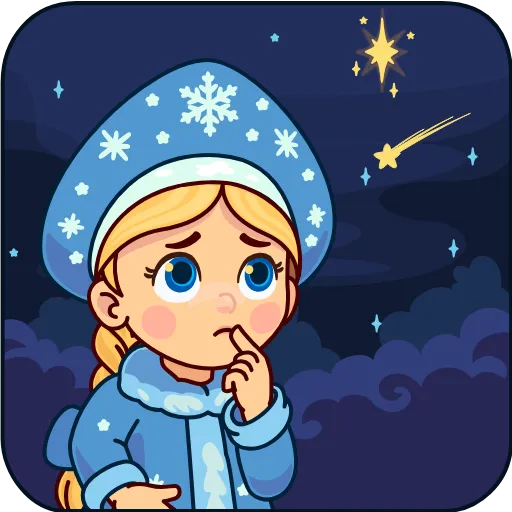 🤔 Эмодзи «Снегурочка» для Telegram