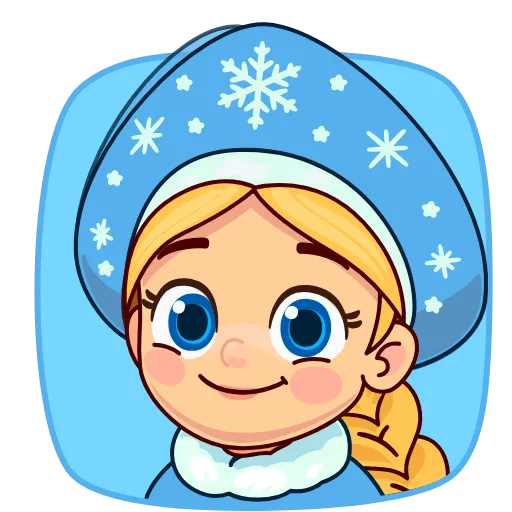 😌 Эмодзи «Снегурочка» для Telegram