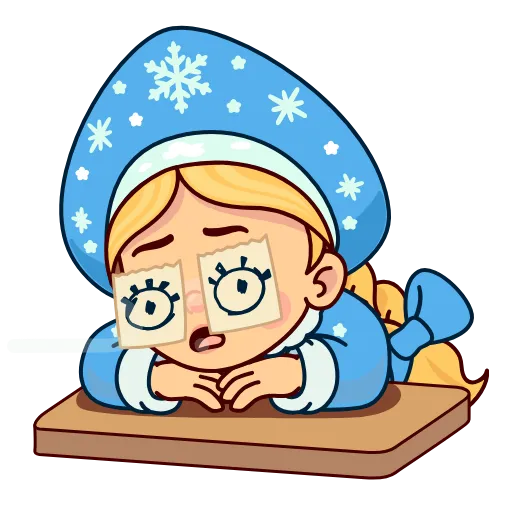 😴 Эмодзи «Снегурочка» для Telegram