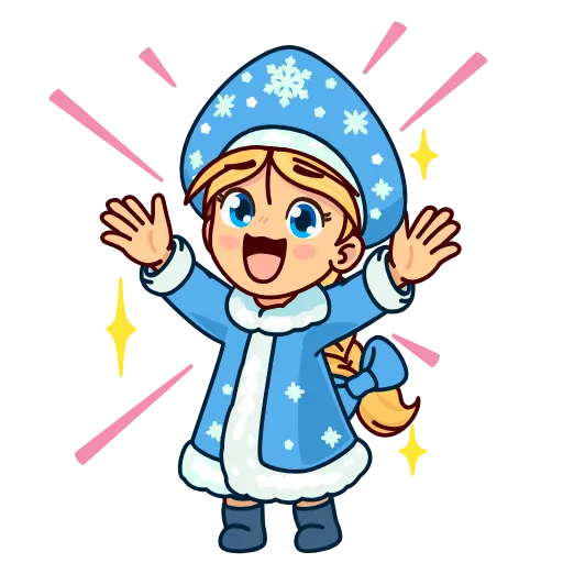 🥳 Эмодзи «Снегурочка» для Telegram