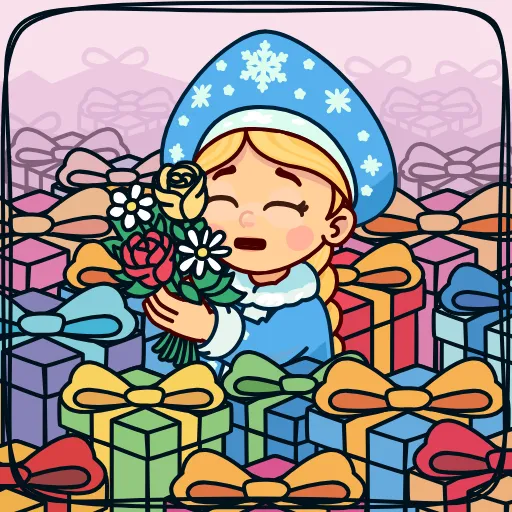 💐 Эмодзи «Снегурочка» для Telegram