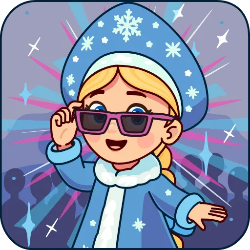 😎 Эмодзи «Снегурочка» для Telegram