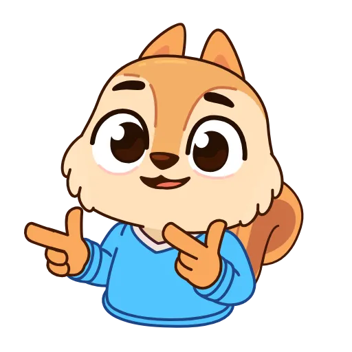 😉 Эмодзи «Анимированный набор эмоджи с Белочкой» для Telegram