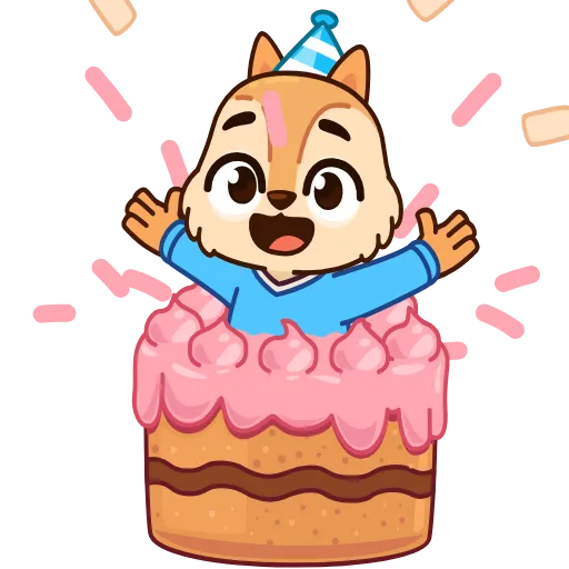🎂 Эмодзи «Анимированный набор эмоджи с Белочкой» для Telegram