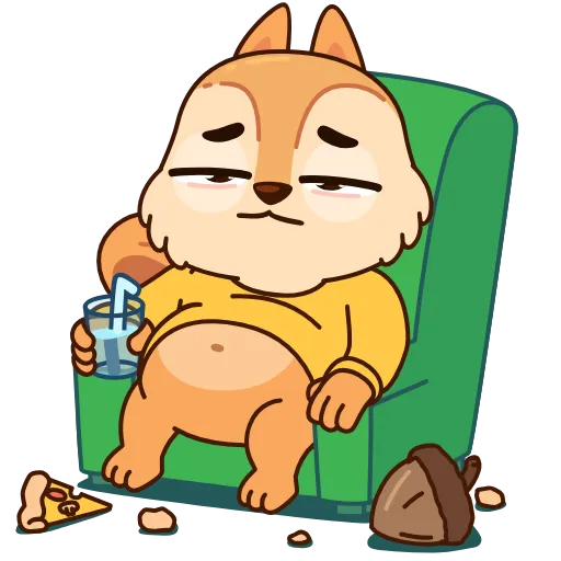 😋 Эмодзи «Анимированный набор эмоджи с Белочкой» для Telegram