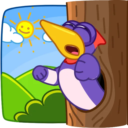 🥱 Эмодзи «Woodpecker» для Telegram