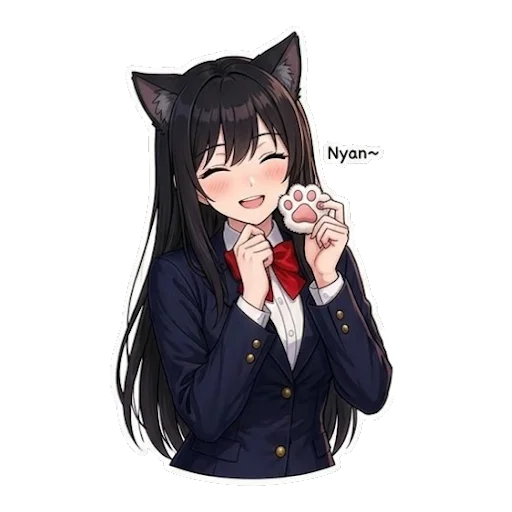 😸 Стикер «Школьная Кими» для Telegram