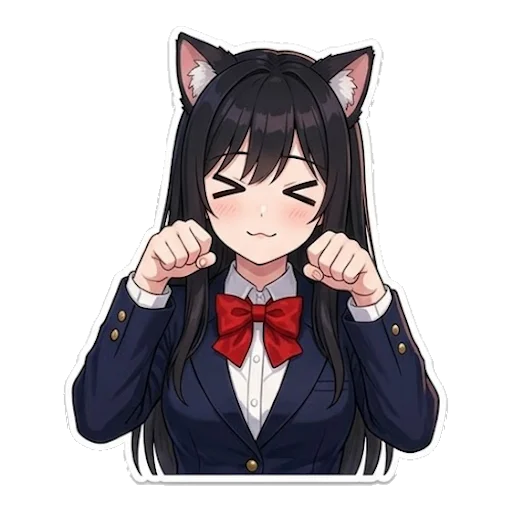 😸 Стикер «Школьная Кими» для Telegram