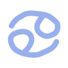 ♋ Эмодзи «Синие буквы, иконки, астрология, знаки зодиака» для Telegram