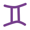 ♊ Эмодзи «Синие буквы, иконки, астрология, знаки зодиака» для Telegram