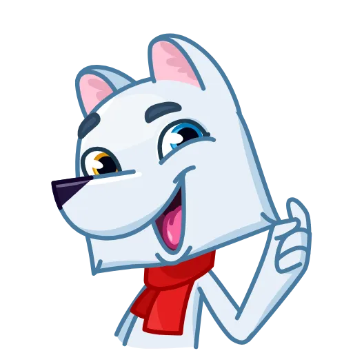 😉 Эмодзи «Arctic Fox» для Telegram