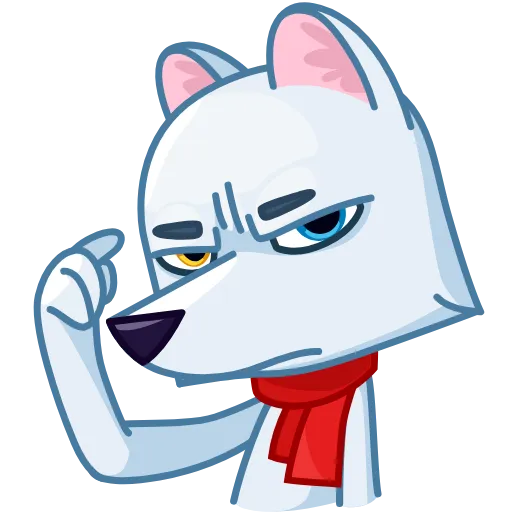 ☝️ Эмодзи «Arctic Fox» для Telegram