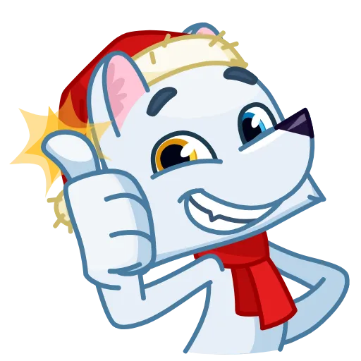 👍 Эмодзи «Arctic Fox» для Telegram
