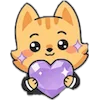 ❤️ Эмодзи «Набор эмоджи с милым котиком Ароном» для Telegram
