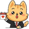 ❤️ Эмодзи «Набор эмоджи с милым котиком Ароном» для Telegram