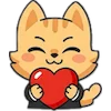 ❤️ Эмодзи «Набор эмоджи с милым котиком Ароном» для Telegram