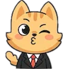 😉 Эмодзи «Набор эмоджи с милым котиком Ароном» для Telegram