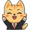 😊 Эмодзи «Набор эмоджи с милым котиком Ароном» для Telegram