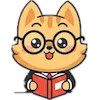🧑‍🎓 Эмодзи «Набор эмоджи с милым котиком Ароном» для Telegram