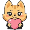 ❤️ Эмодзи «Набор эмоджи с милым котиком Ароном» для Telegram