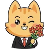 🌹 Эмодзи «Набор эмоджи с милым котиком Ароном» для Telegram