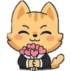 🌹 Эмодзи «Набор эмоджи с милым котиком Ароном» для Telegram
