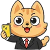🤳 Эмодзи «Набор эмоджи с милым котиком Ароном» для Telegram