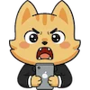 😡 Эмодзи «Набор эмоджи с милым котиком Ароном» для Telegram