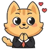 ❤️ Эмодзи «Набор эмоджи с милым котиком Ароном» для Telegram