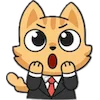 😱 Эмодзи «Набор эмоджи с милым котиком Ароном» для Telegram