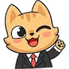 👍 Эмодзи «Набор эмоджи с милым котиком Ароном» для Telegram