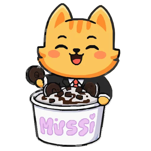🤩 Эмодзи «Набор эмоджи с милым котиком Ароном» для Telegram