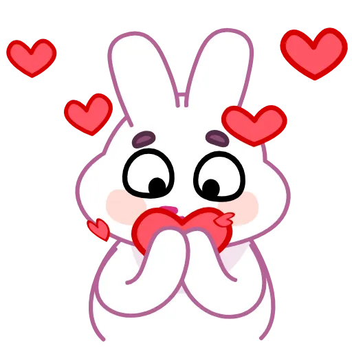 🥰 Эмодзи «Asian Bunny» для Telegram