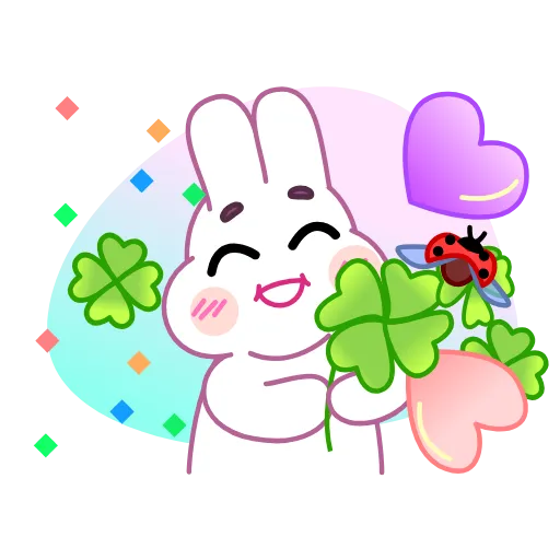 🍀 Эмодзи «Asian Bunny» для Telegram