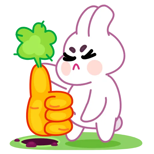 👍 Эмодзи «Asian Bunny» для Telegram