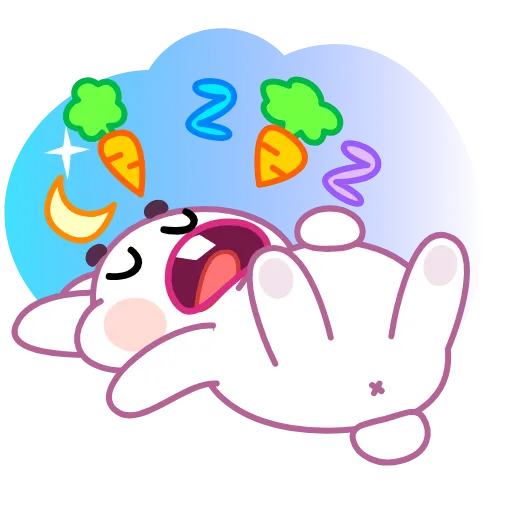 😴 Эмодзи «Asian Bunny» для Telegram