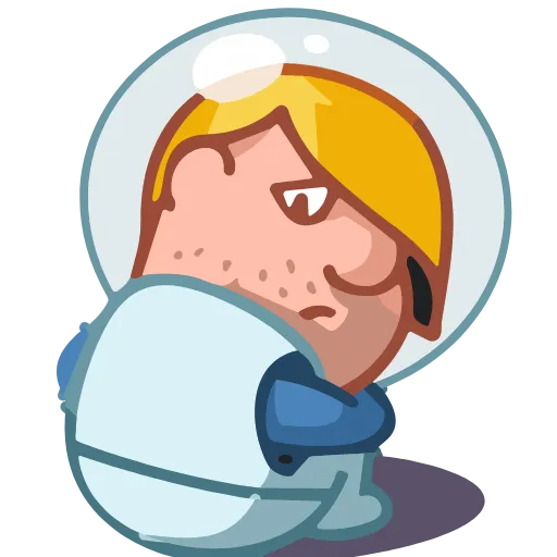 😔 Эмодзи «Astronaut Alex» для Telegram