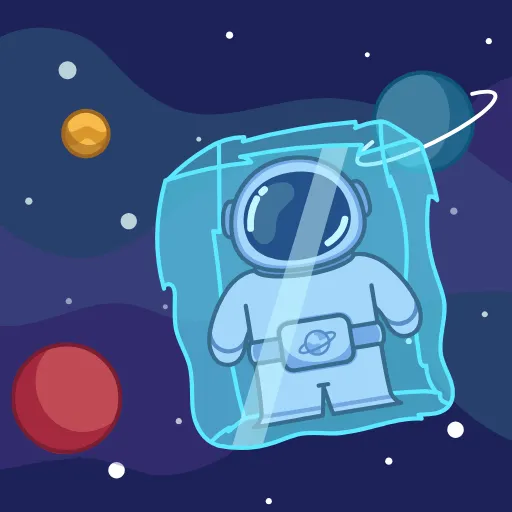 🤩 Эмодзи «Космонавт - ко дню космонавтики» для Telegram