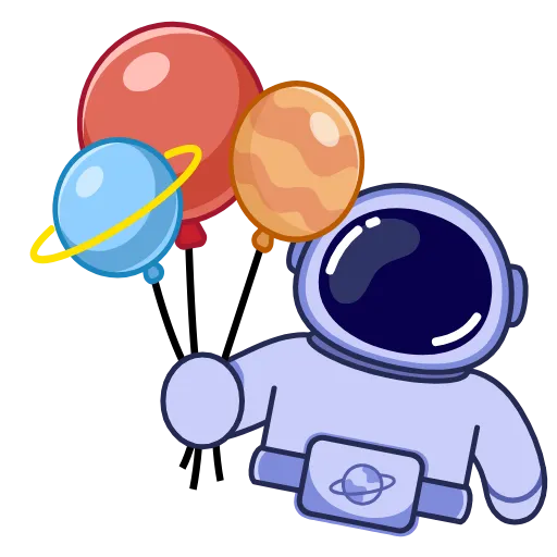 🤩 Эмодзи «Космонавт - ко дню космонавтики» для Telegram