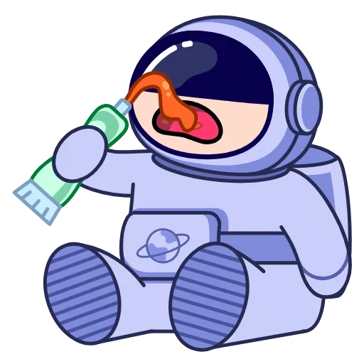 🤩 Эмодзи «Космонавт - ко дню космонавтики» для Telegram