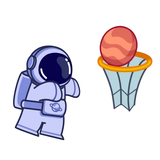 🤩 Эмодзи «Космонавт - ко дню космонавтики» для Telegram