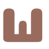 🍁 Эмодзи «Коричневые буквы, цифры» для Telegram