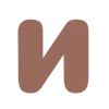 🍁 Эмодзи «Коричневые буквы, цифры» для Telegram