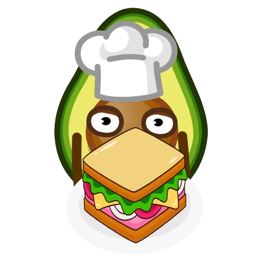 🥪 Эмодзи «Авокадо - эмоджи» для Telegram