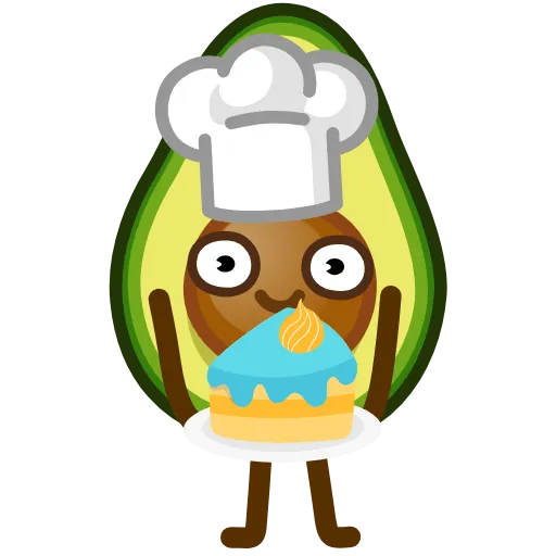 🍰 Эмодзи «Авокадо - эмоджи» для Telegram