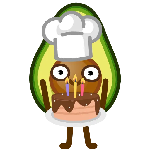 🍰 Эмодзи «Авокадо - эмоджи» для Telegram