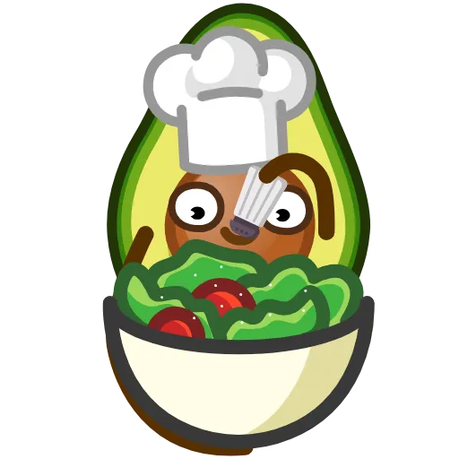 😋 Эмодзи «Авокадо - эмоджи» для Telegram