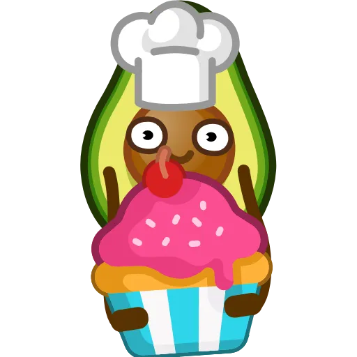 🍰 Эмодзи «Авокадо - эмоджи» для Telegram