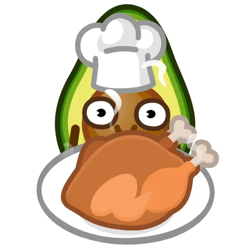 🍖 Эмодзи «Авокадо - эмоджи» для Telegram