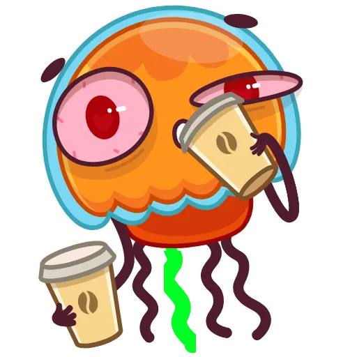 ☕ Эмодзи «Bob The Jellyfish -» для Telegram